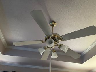 Fans with lights.