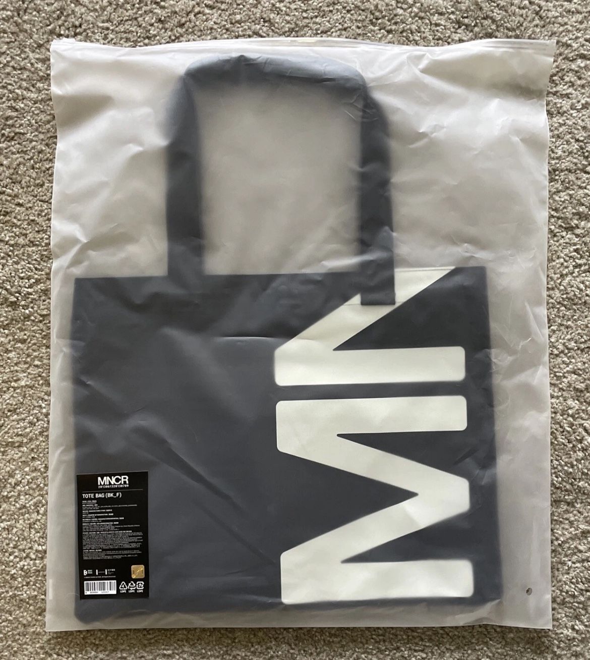 BTS Monochrome Pop Up Tote Bag (BK_F) Brand New
