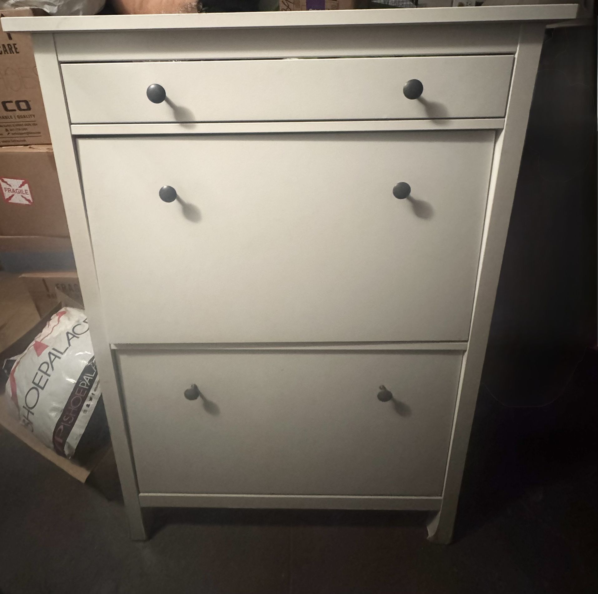 IKEA HEMNES Shoe Cabinet w/ Drawer (2 Compartments)