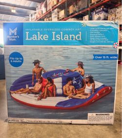 Members Mark Inflatable Oversized Cowboy Hat Lake Island Brand New In Box