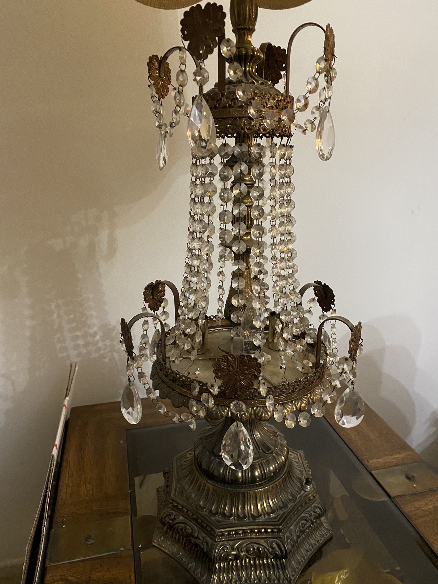 Antique Crystal Lamp