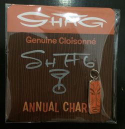 Shag Signed Annual Tiki Charm With Martini Sketch – Very Rare, No Longer Available In Mint Condition.
