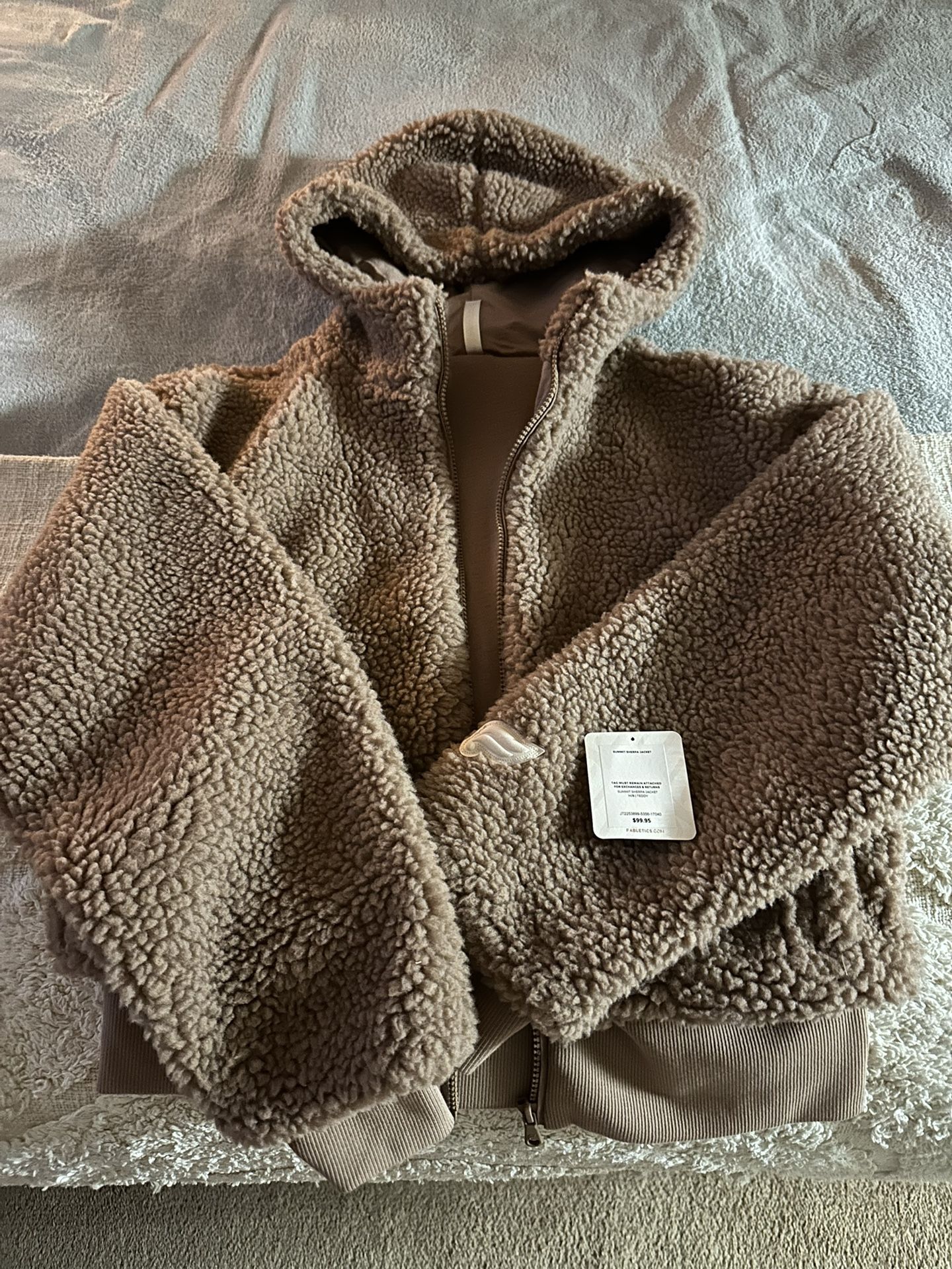 Fabletics NEW Summit Sherpa Fuzzy Jacket M Coat