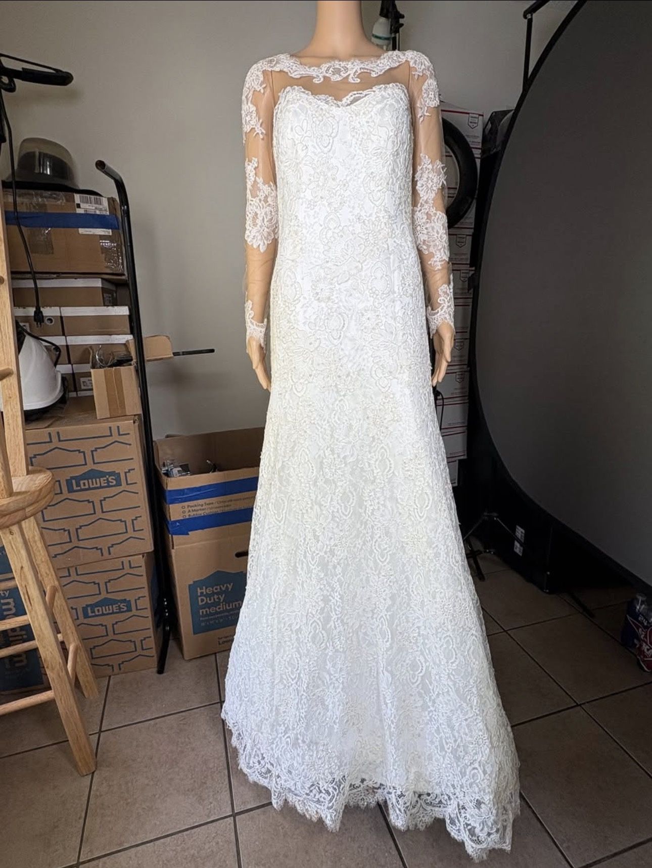 Long Sleeve Lace Wedding Dress