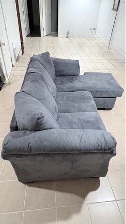 Blue Chaise Sofa
