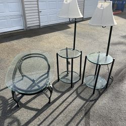 Glass Table Set 