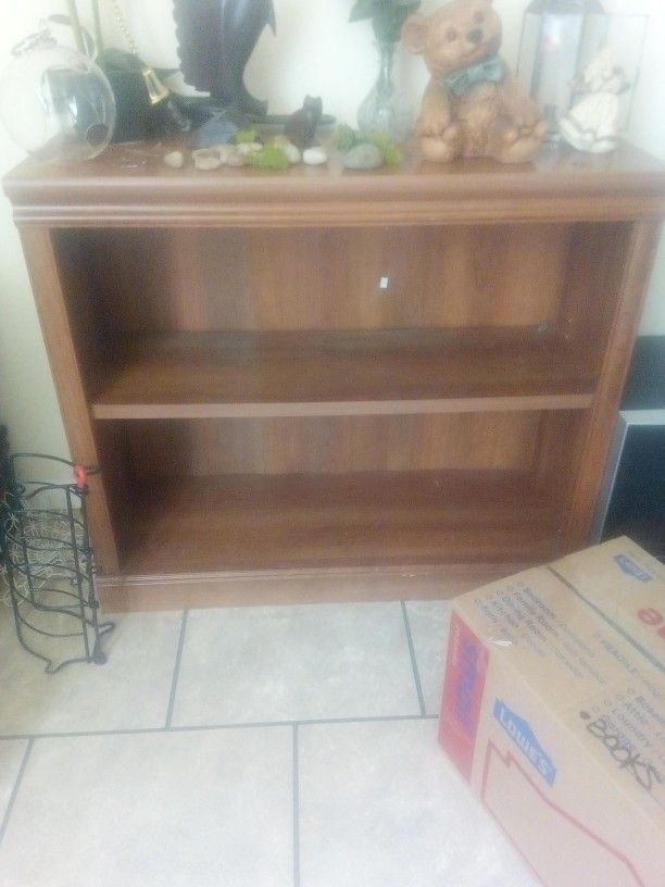 Two Shelf Wooden Bookshelf