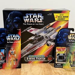 Star Wars X-Wing Fighter and Action Figures 
