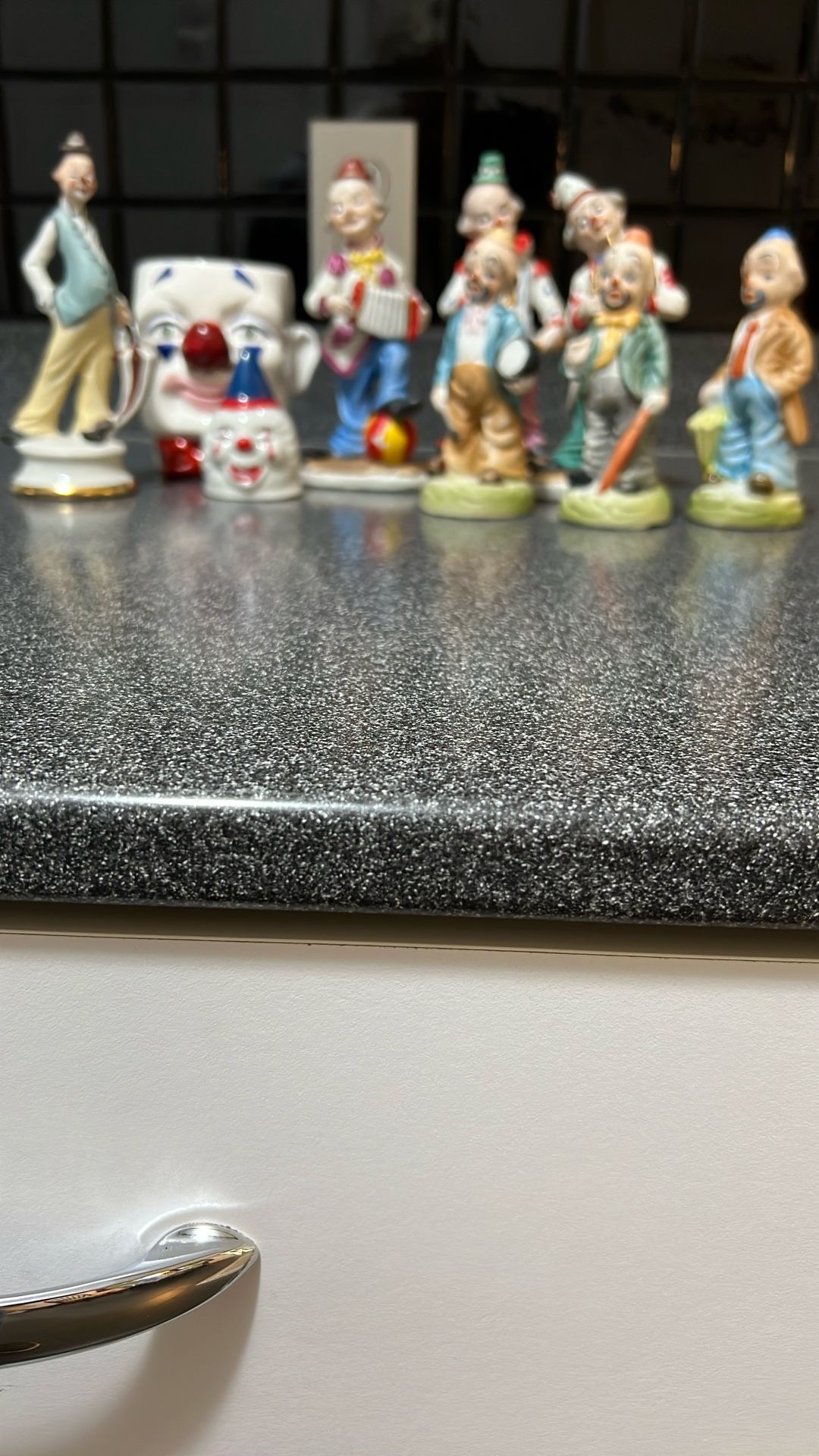 9 Hobos And Clown Figurines