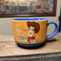 Disney Parks Pixar Toy Story Woody Cowboy Crunchies Ceramic Mug Bowl