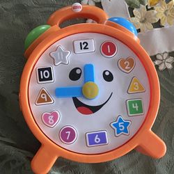 Fisher Price Laugh and Learn Orange Counting Clock Shapes Colors Toddler Toy