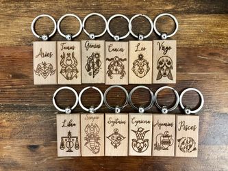 Handmade Zodiac/Astrology/Sun Sign Key Chains