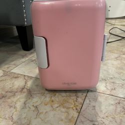 Pink mini fridge 