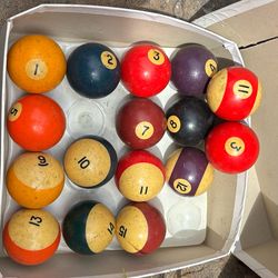 Pool table balls 2 missing $15 OBO