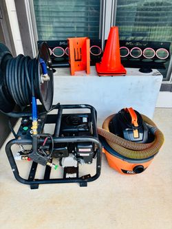 Pressure washer detail set up