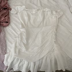 pretty little thing mini white dress