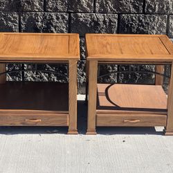 matching oak end tables 