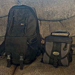 Lowepro Backpack And Camera Bag Bundle 