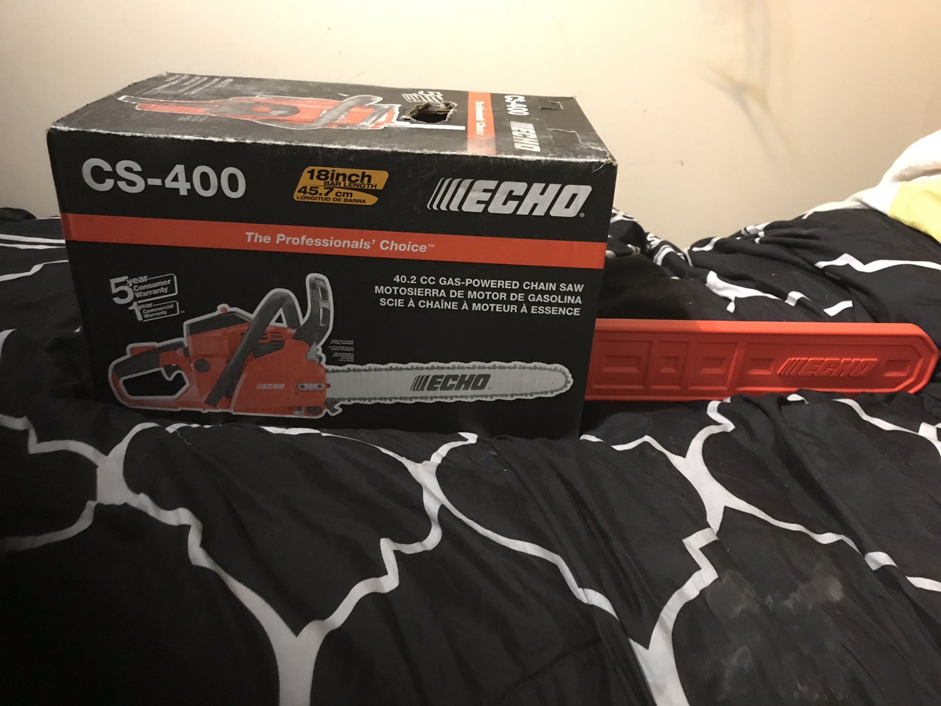 Echo cs 400 18” bar chainsaw