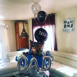 Dad birthday balloon decor