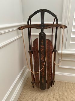1930’s Flying Arrow Wooden Snow Sled, sold by Sears Roebuck & Co.