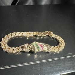 14kt Gold San Judas Bracelet (Not plated)