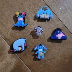 Lot Of 6 Croc Charms Eeyore 