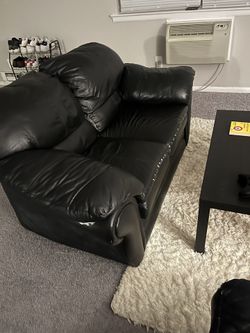 Leather Loveseat And Chair