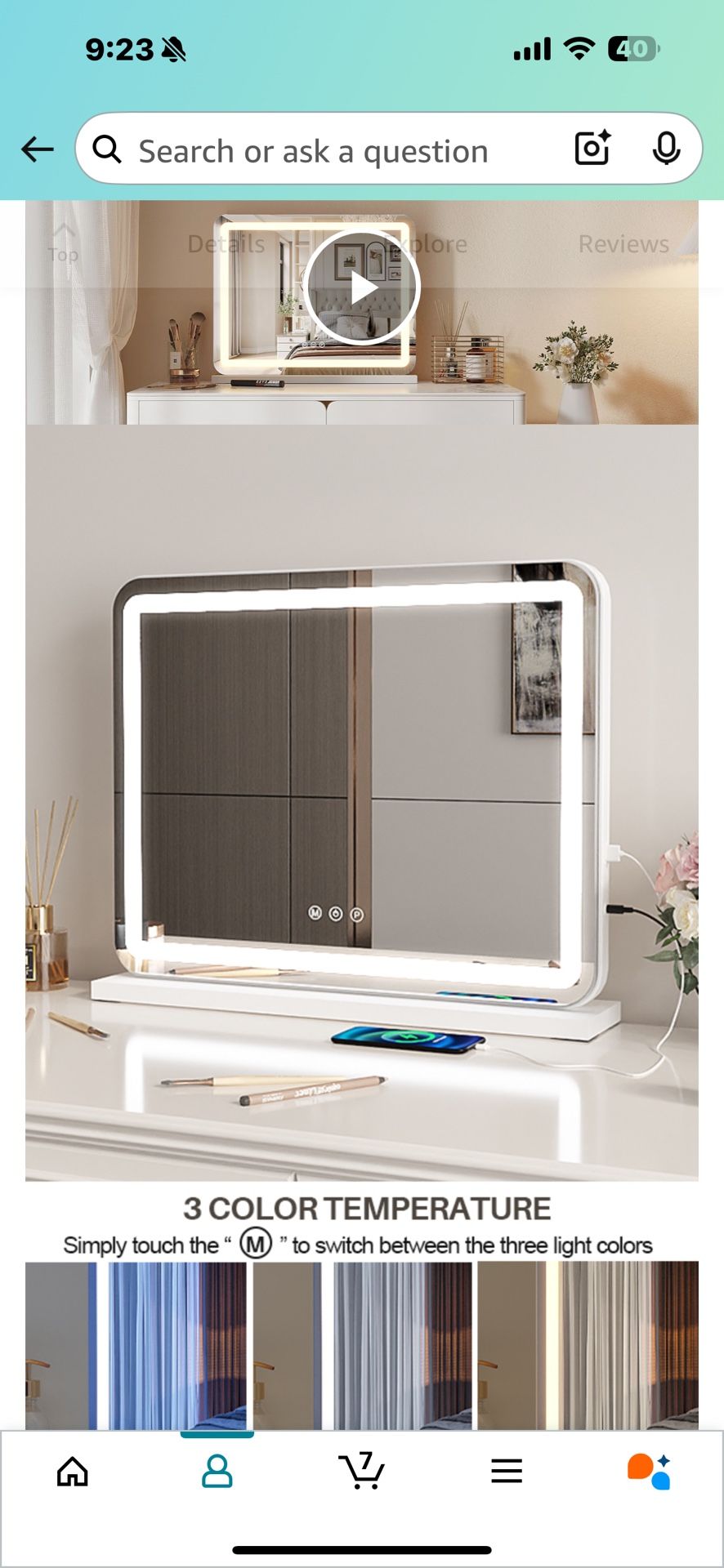 Light Up Vanity Mirror