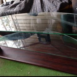 Coffee Table,Larger Size 2 Tier Glass Top 
