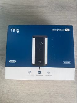 Ring Spotlight Cam Pro (2nd Gen), Plug-In - Retinal 4K Security Camera, 10x Enhanced Zoom, 2-LED Spo