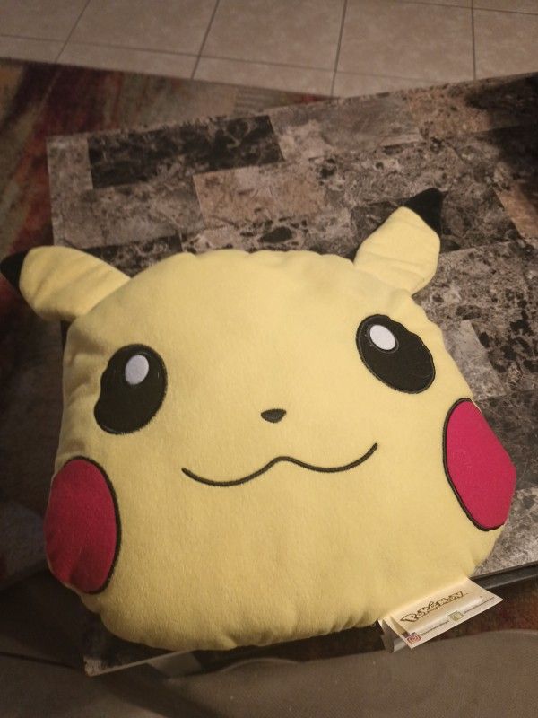 Pokemon 15" Pikachu Plush Stuffed Animal Pillow Head 