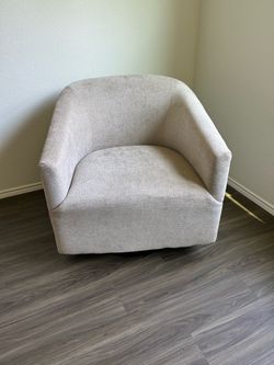 Modern Swivel Barrel Accent Chair – Cozy Beige / Oatmeal