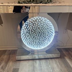 Vanity Mirror Glass table With Light