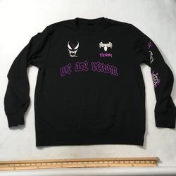 CREW Mens XL Black Purple Symbiote Official Marvel WE ARE VENOM
