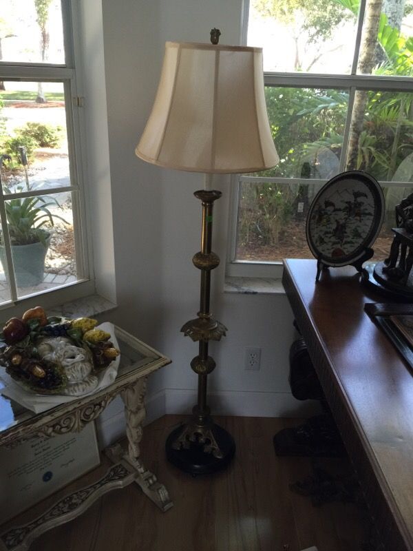 Antique Floor Lamp Was Church Altar Candlestick For In Weston Fl Offerup