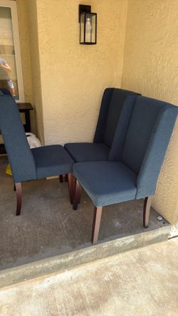 Three navy chairs - free