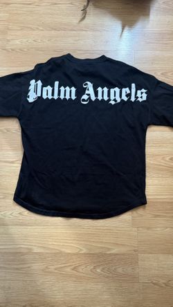 palm angles shirt sz small black and white colorway with text logo 