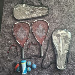 2 Racquetball Rackets | Balls | Glasses