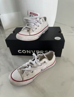 White Kid’s Converse shoes 