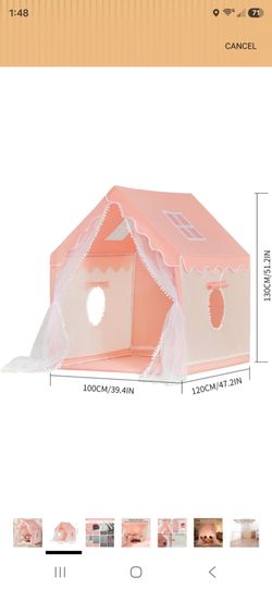 Pink kids tent