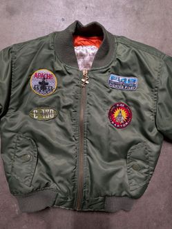 Little Boys Military Green Bomber Jacket Size 4/6 - Everett, WA