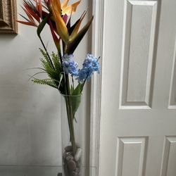 Tall Glass Vase 