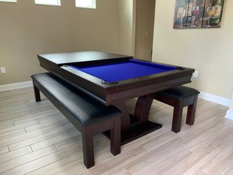 Espresso Pool Table and Dining Table