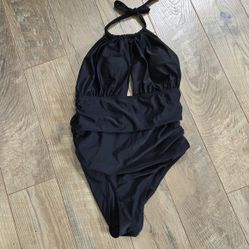 Womens Size Xl Black One Piece Swimsuit 