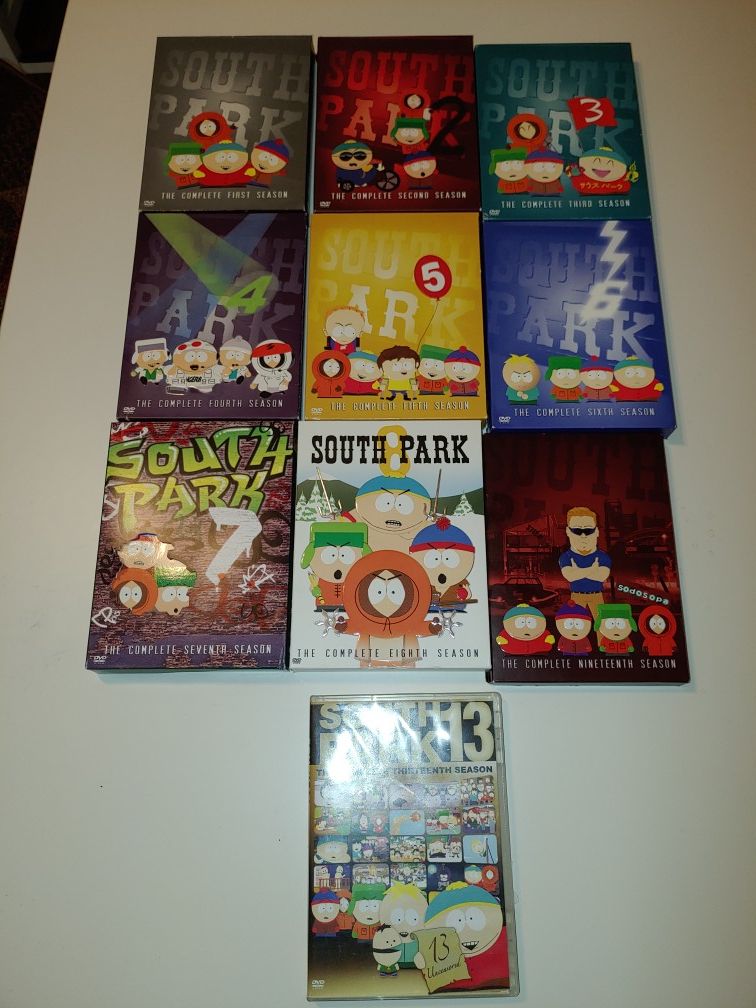 Boxes only! South Park seasons . No dvds