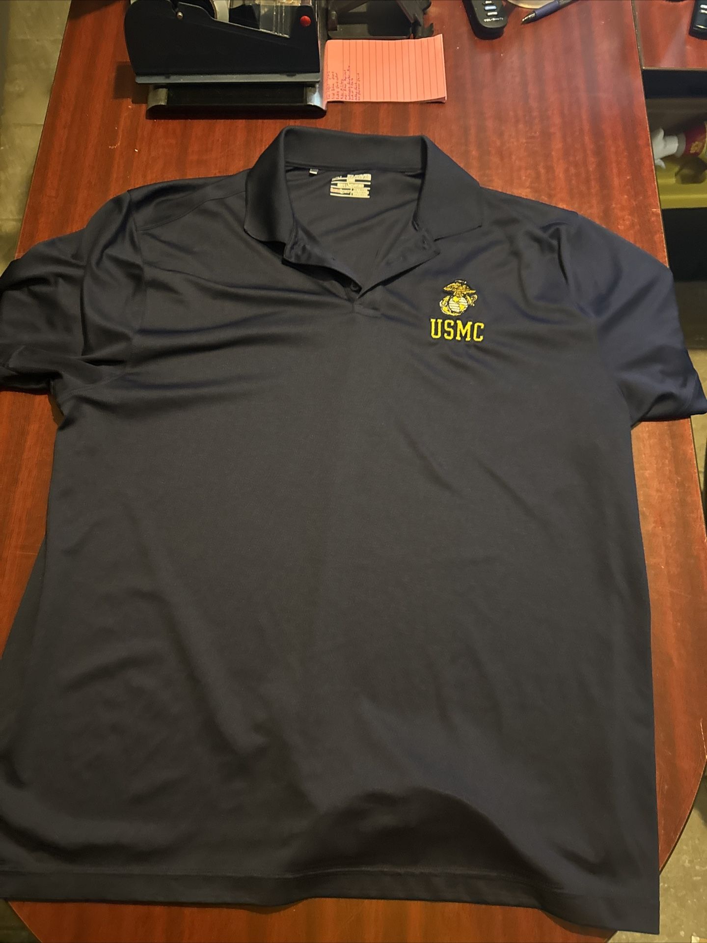 U.S. Marine Corps Polo Shirt Men’s 2XL BlueEmbroidered Logo Under Armour USMC