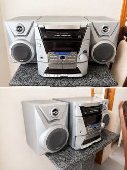 Stereo 5 CD player cassette Boom Box