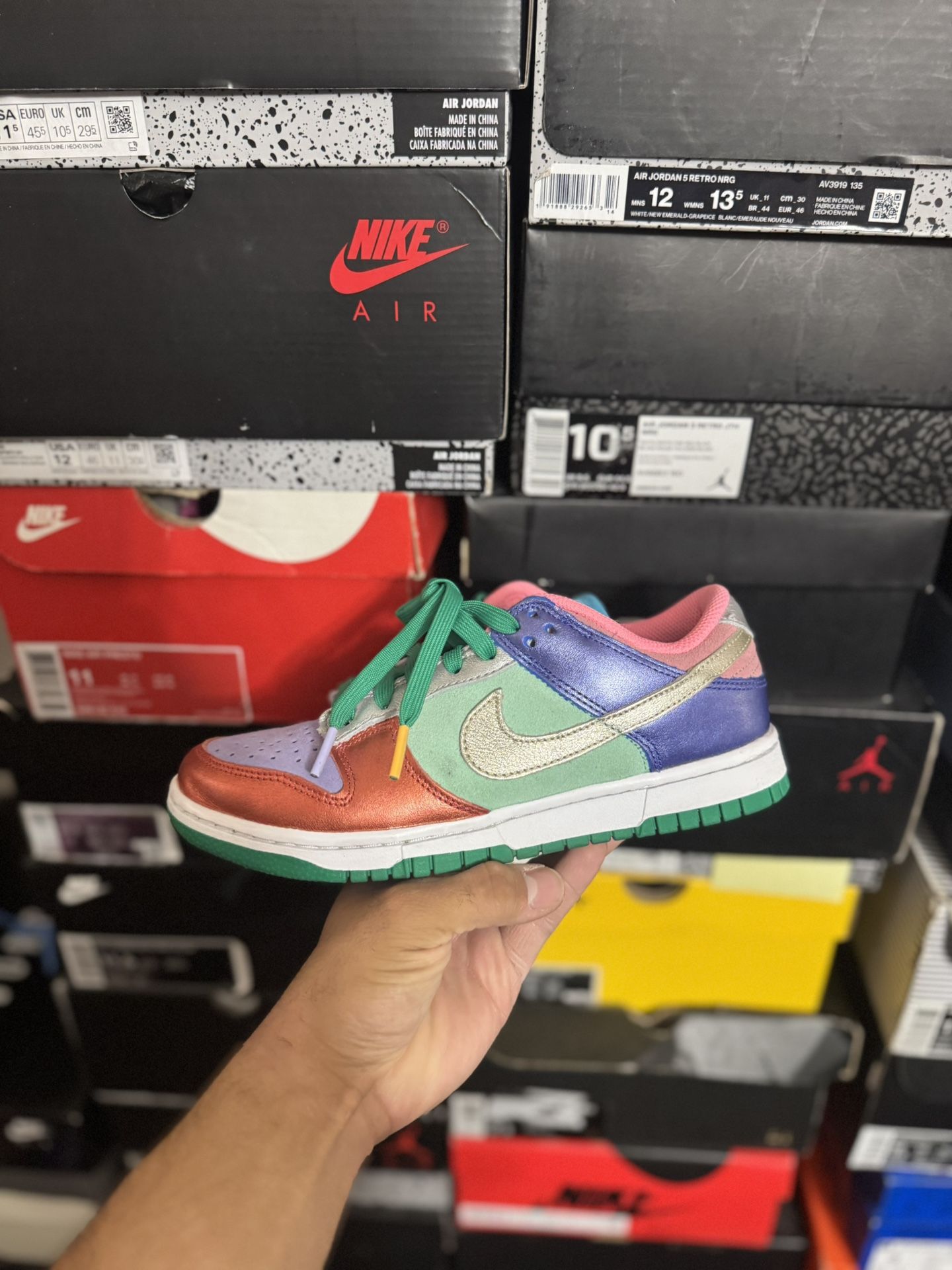 Nike Dunk Low Sunset Pulse size 7W 5.5M USED But Clean