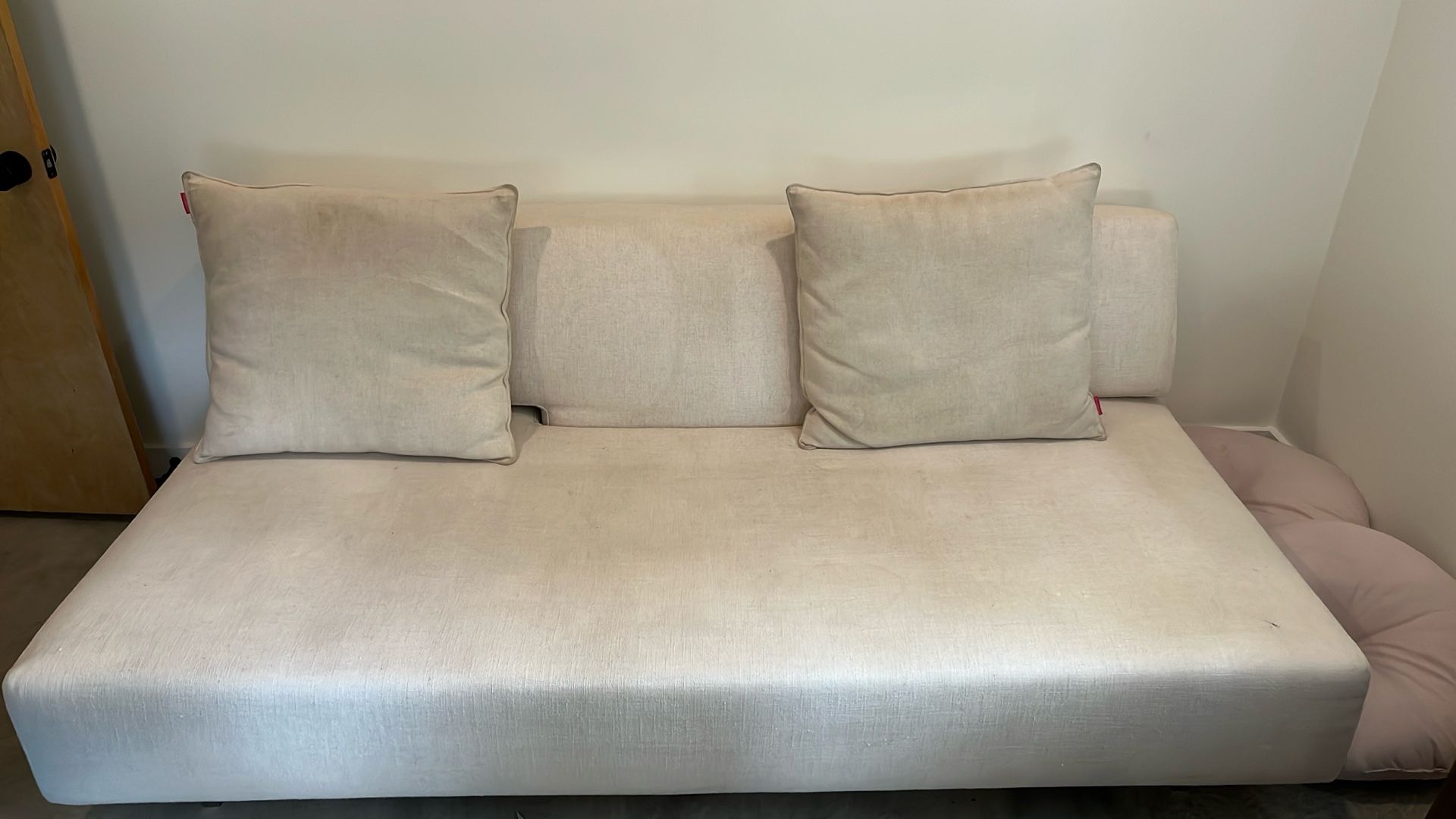 Sleeper Sofa beige linen